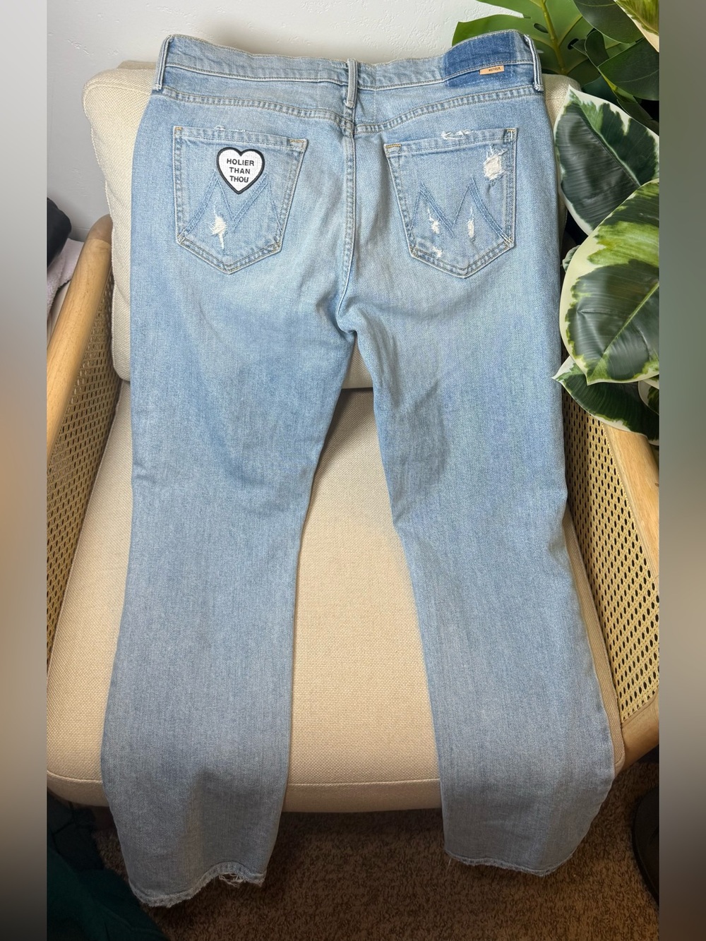 MOTHER Denim The Flirt Ankle Fray Jeans Size 29 - Picture 6 of 12